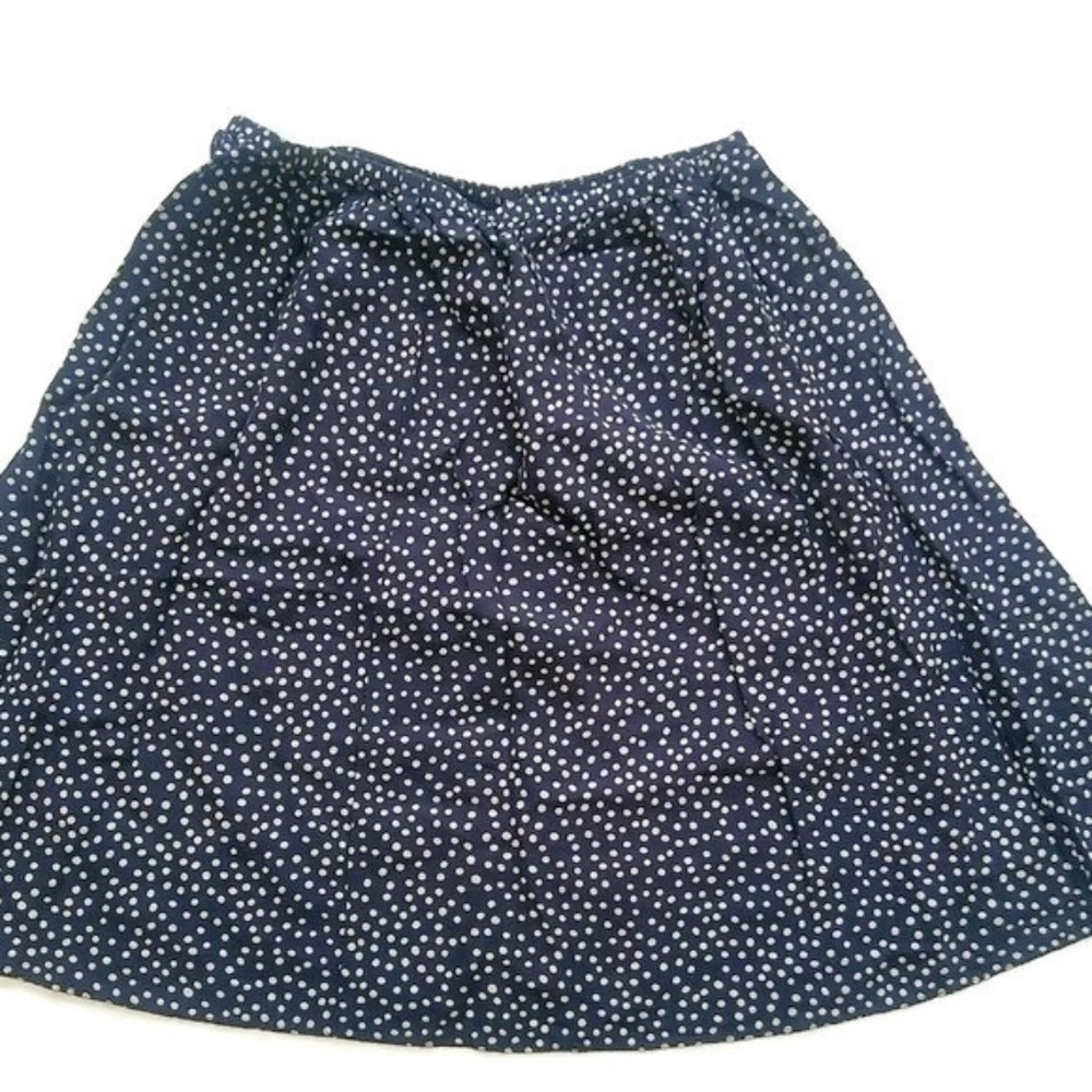 Darky navy polka dot skirt